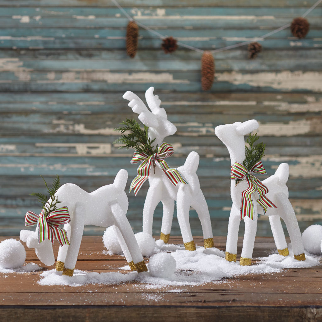Gold-Dipped Frosted Reindeer - FloraCraft