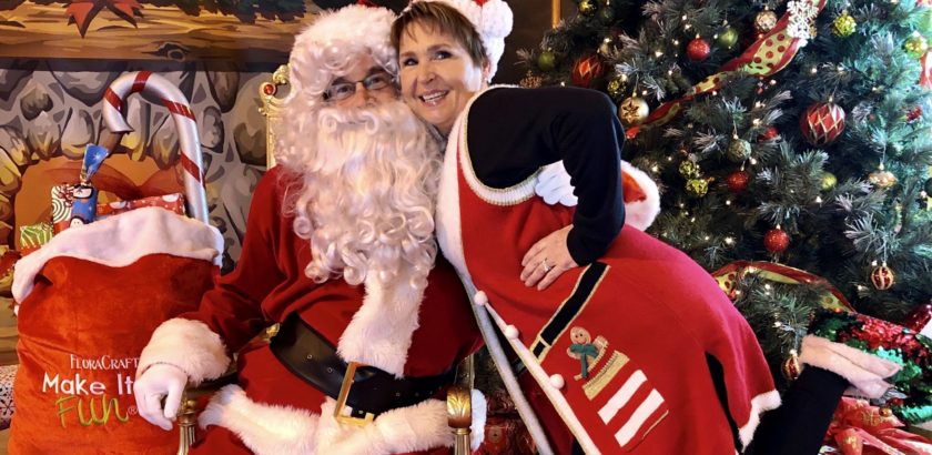 Santa and his helper prepare for kids to visit