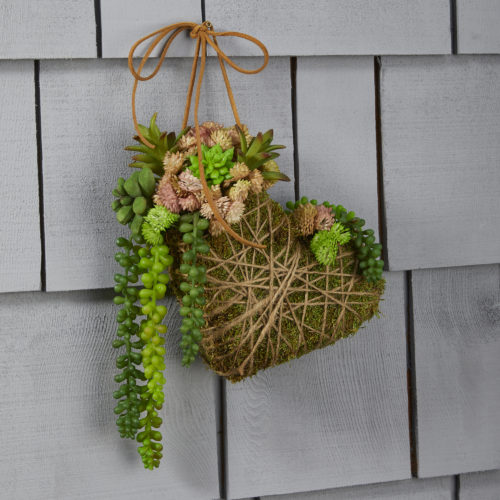 Mossed Heart With Succulents - FloraCraft